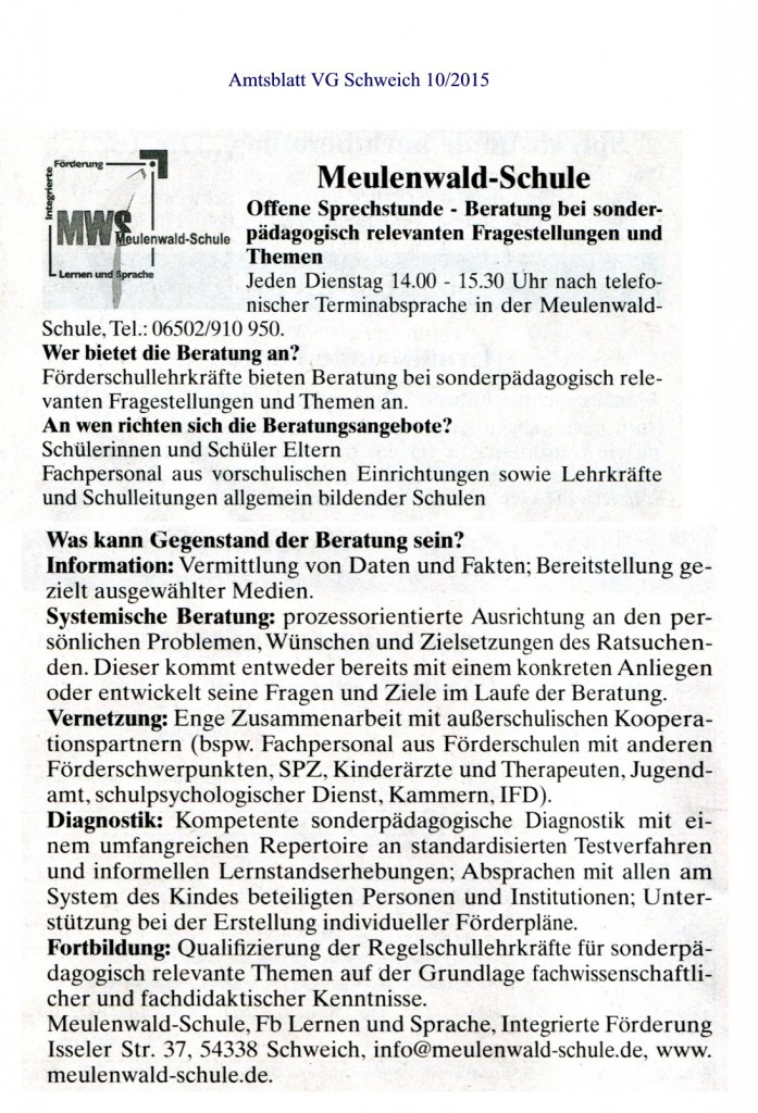 Amtsblatt 03-2015 Beratung MWS